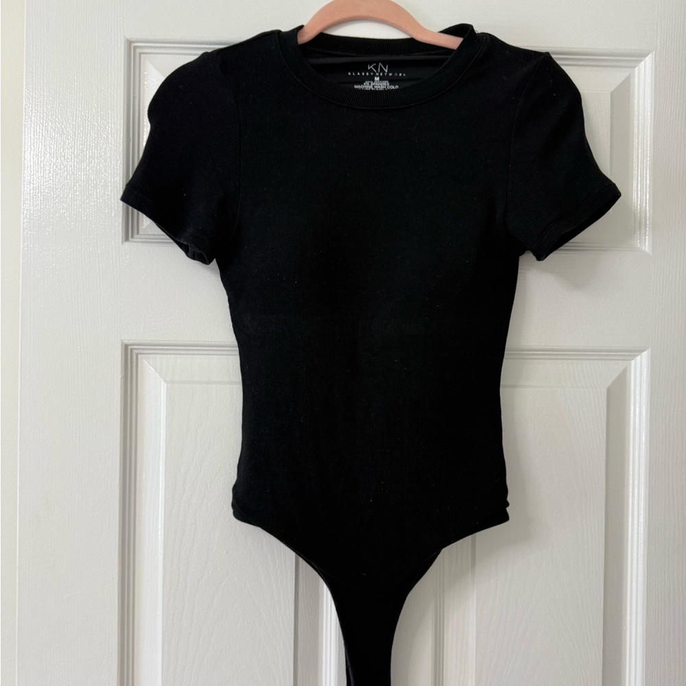 Glassy network ribbed body suit